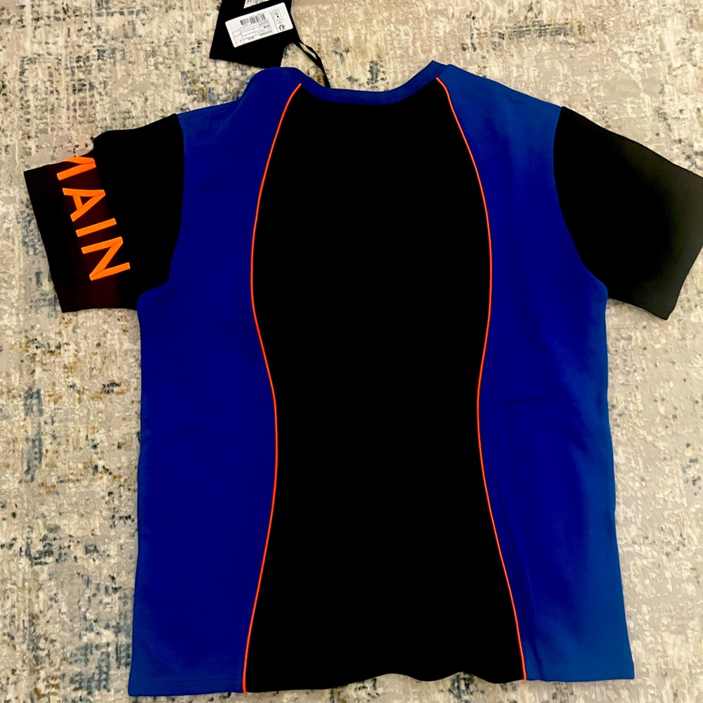 BALMAIN MULTICUT T-SHIRT - BLACK/BLUE